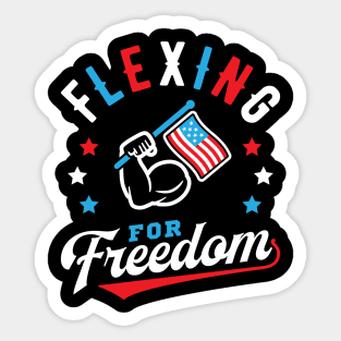 Flexing For Freedom Sticker